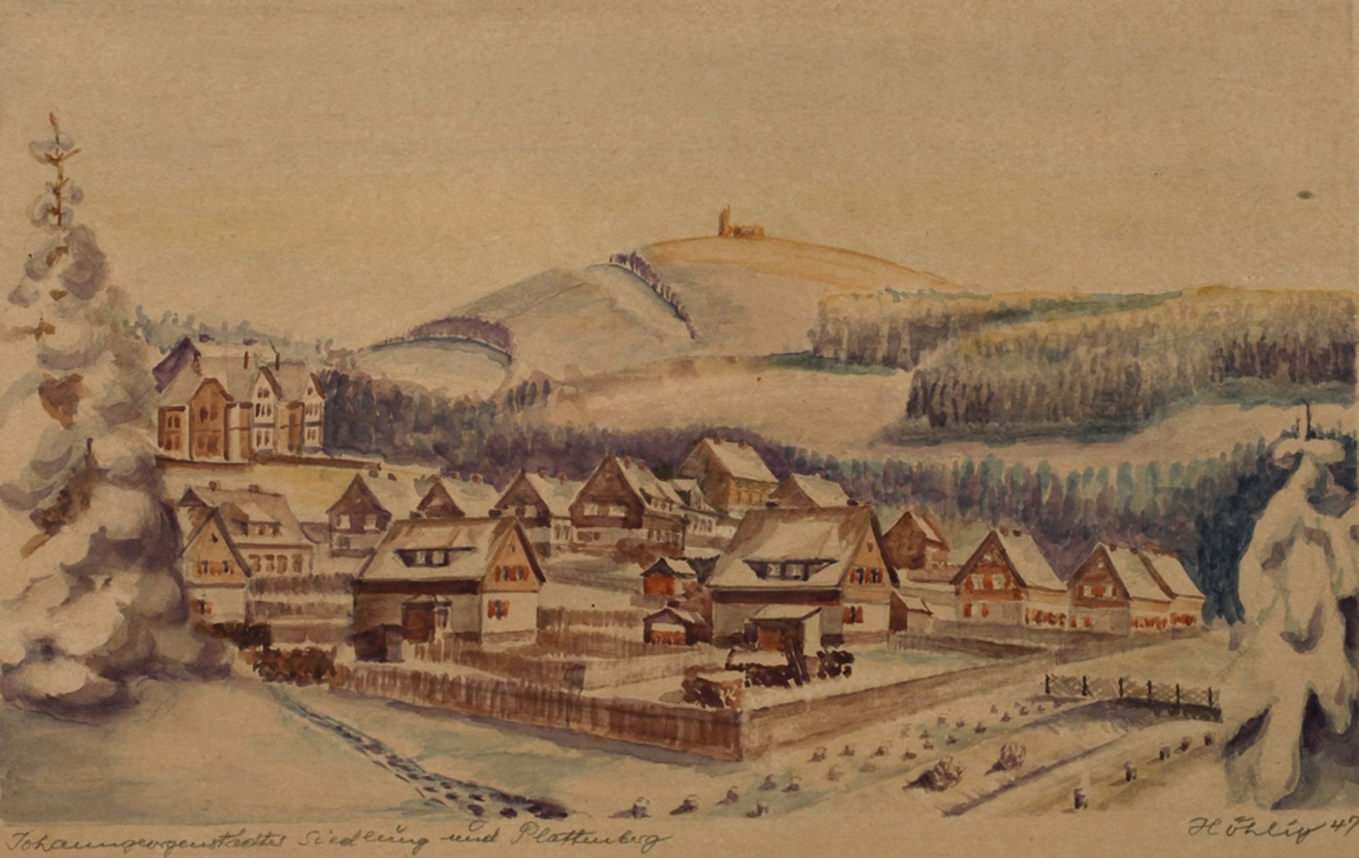 Georg Höhlig, attr., Winter in Johanngeorgenstadt