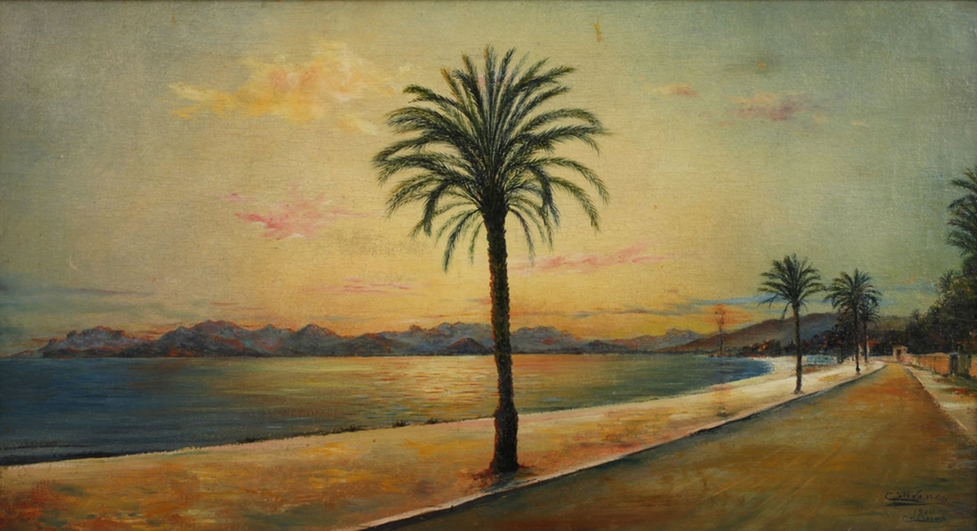 C. Stevens, Seepromenade in Cannes