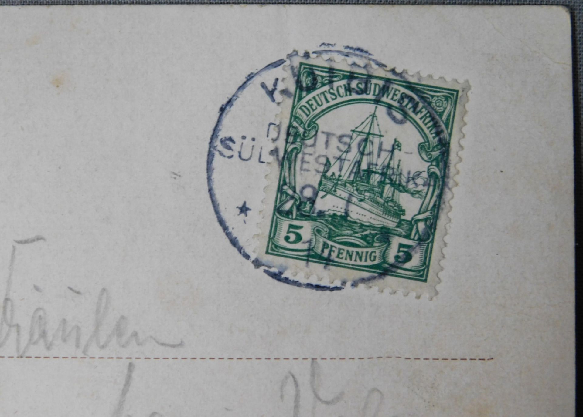 4 Postkarten über 100 Jahre alt. 3 x mit Briefmarken. - Bild 11 aus 14