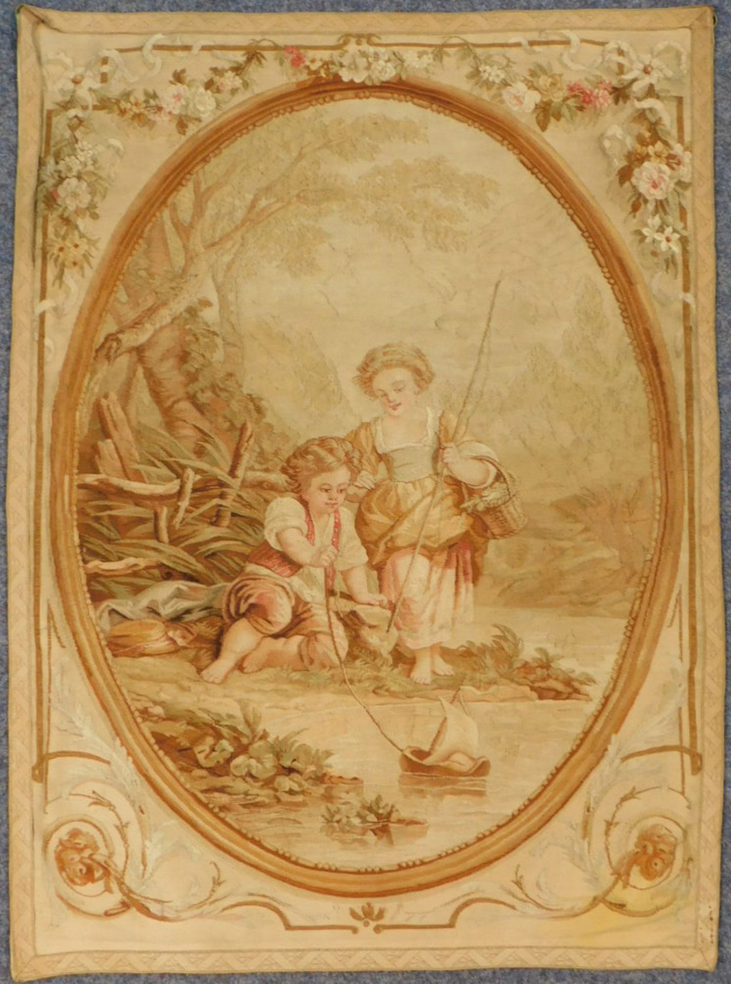 Aubusson Tapisserie. Bildteppich nach "Francois BOUCHER".