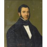 Jules DUFOUR (1812 - 1871). Portrait eines Herren.