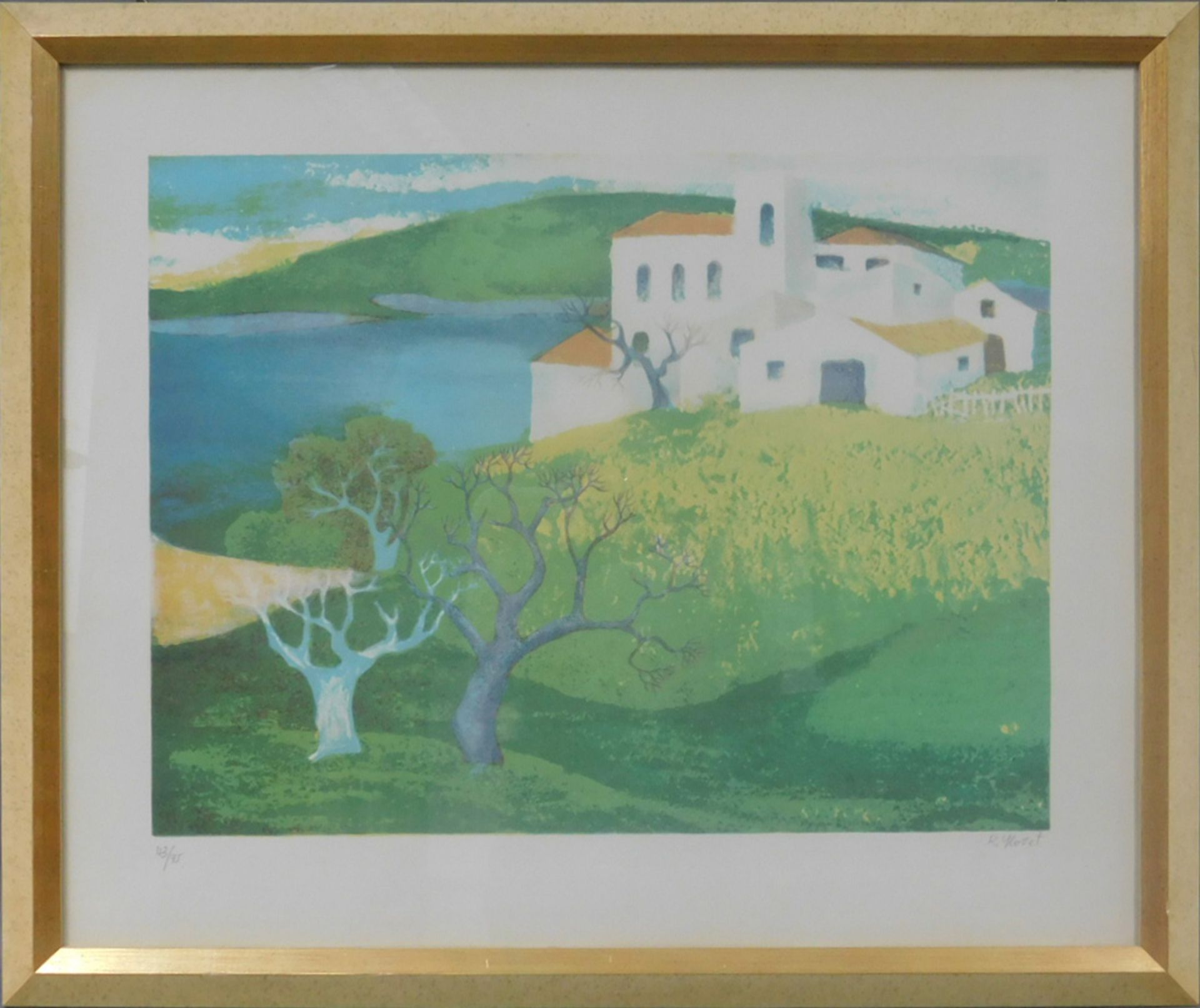 Ramón LLOVET (1917 - 1987). Kloster am See (?) - Bild 2 aus 6