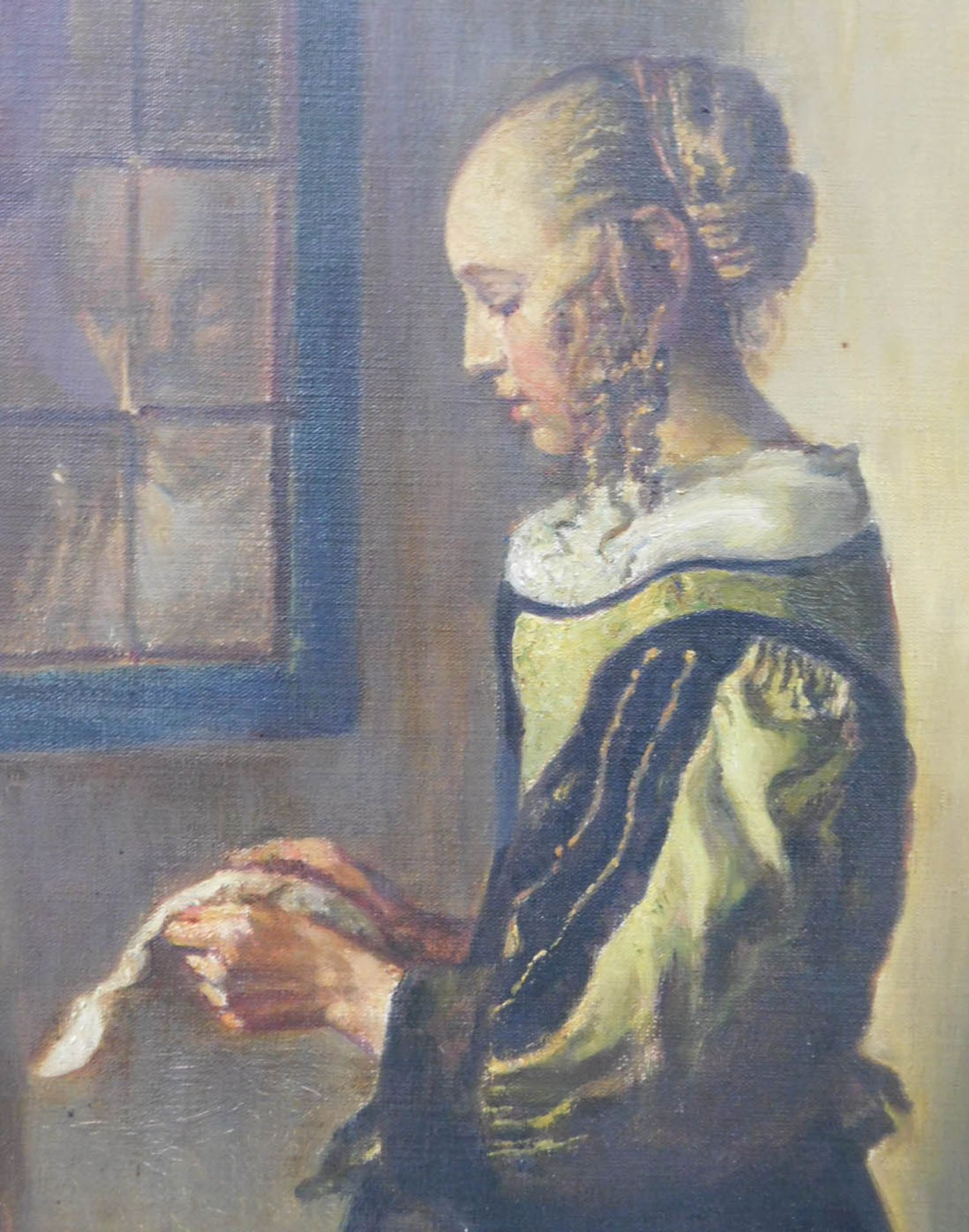 Nach Johannes VERMEER (XIX - XX). Brieflesendes Mädchen. - Bild 3 aus 10