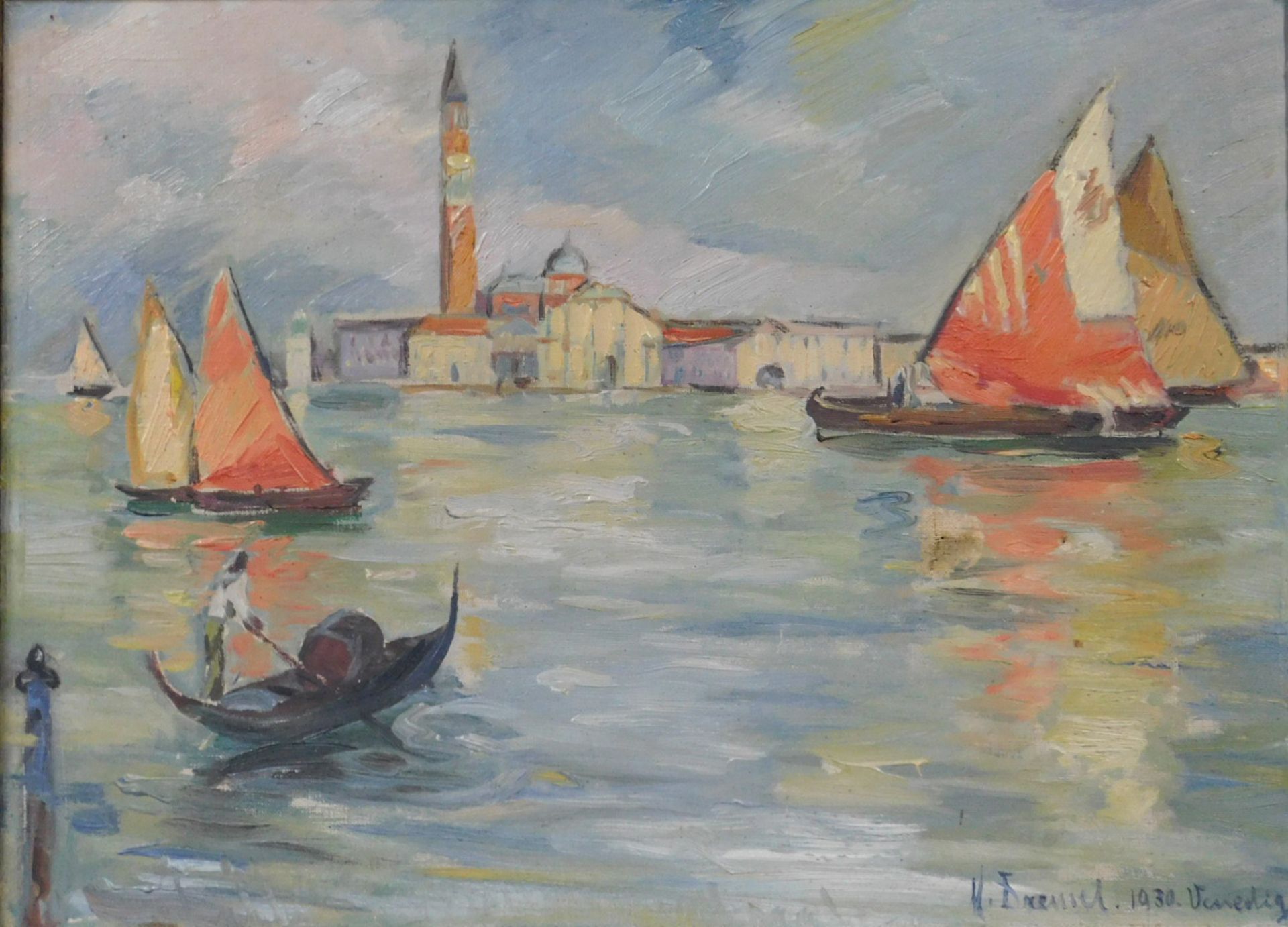 UNDEUTLICH SIGNIERT (XX). "Venedig, 1930"