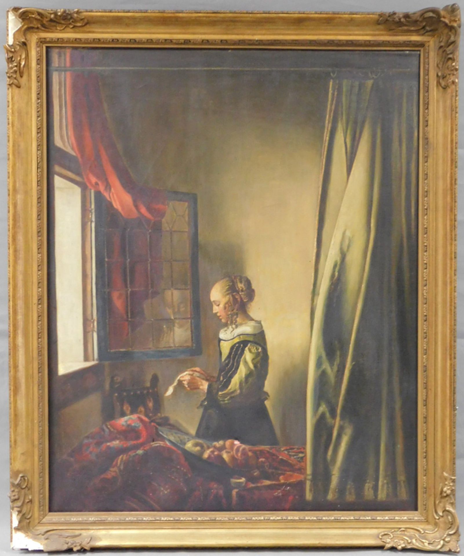 Nach Johannes VERMEER (XIX - XX). Brieflesendes Mädchen. - Bild 2 aus 10