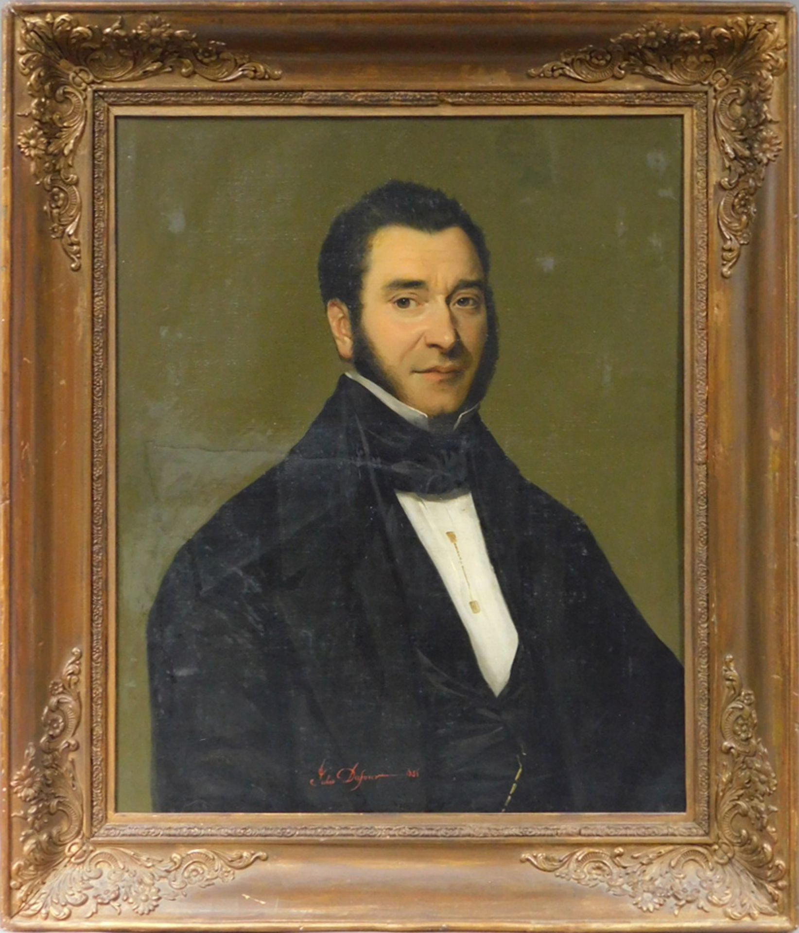 Jules DUFOUR (1812 - 1871). Portrait eines Herren. - Image 2 of 18