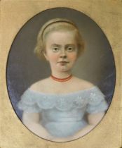 UNSIGNIERT (XIX - XX). Portrait eines Mädchens um 1900.