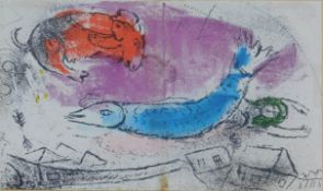 Marc CHAGALL (1887 - 1985). "Ein blauer Fisch".