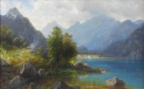 Josef SCHOYERER (1844 - 1923). Bergsee.