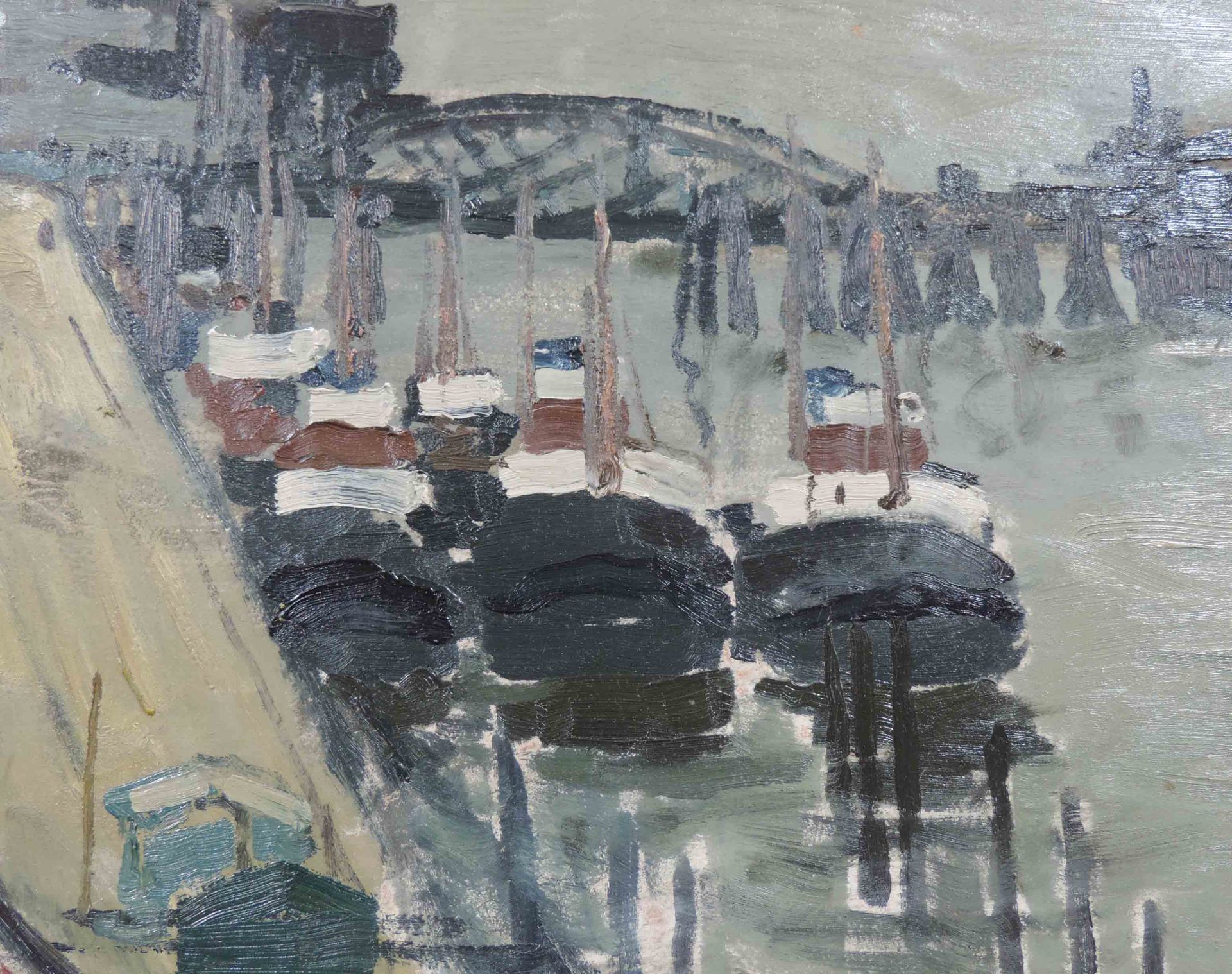 Paul PAESCHKE (Zugeschr.) (1875 - 1943). Hamburger Hafen. - Bild 4 aus 6