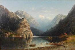 Therese FUCHS (1849 - 1898). Bergsee 1888.