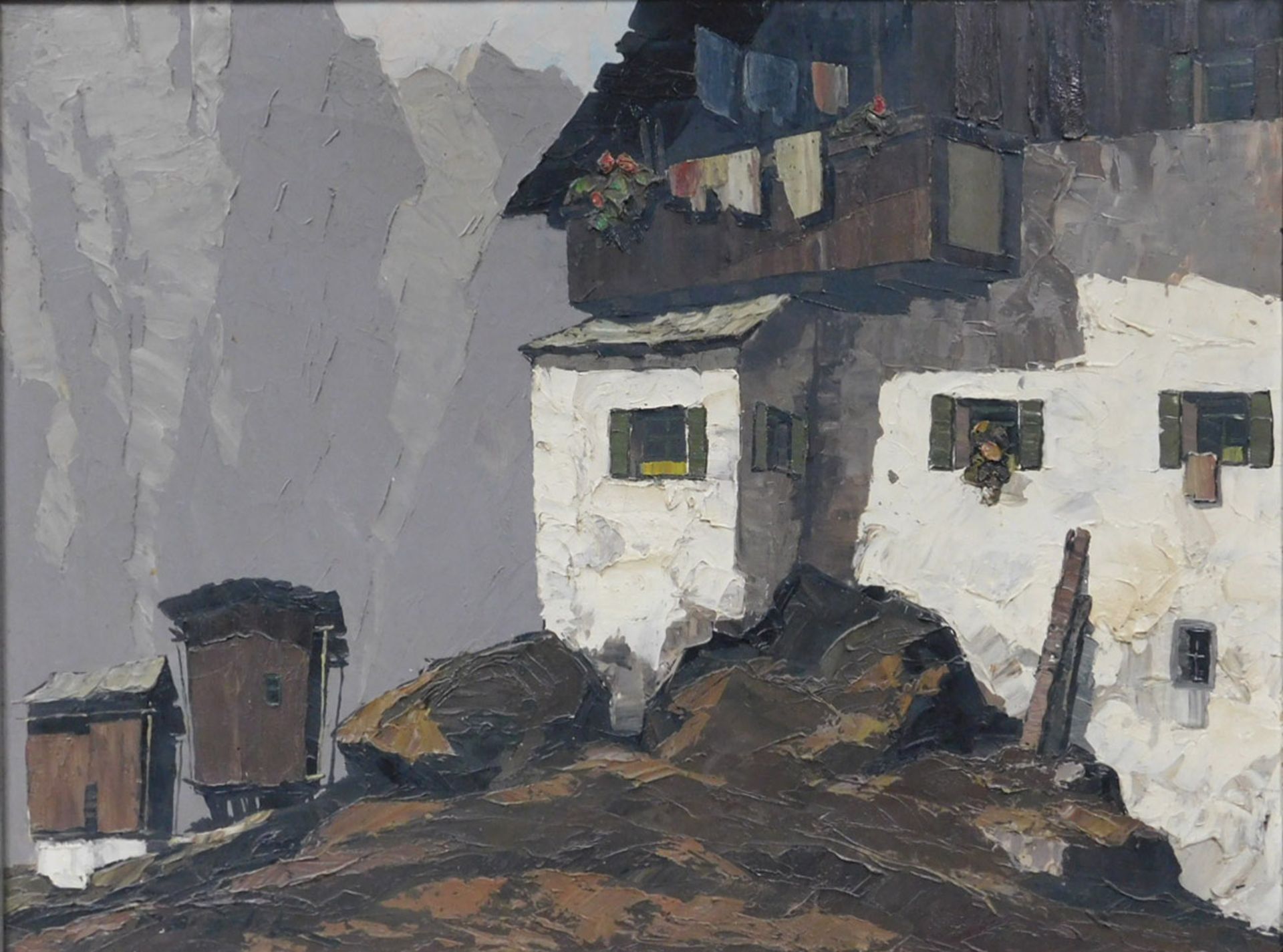 Fritz BLÄDEL (1903 - 1950). "Nordtiroler Bauernhof".