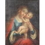 UNSIGNIERT (XVII - XVIII). Maria mit Jesus.