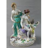 Meissen-Figur. Venus, Amor und Nymphe. Modell G83.