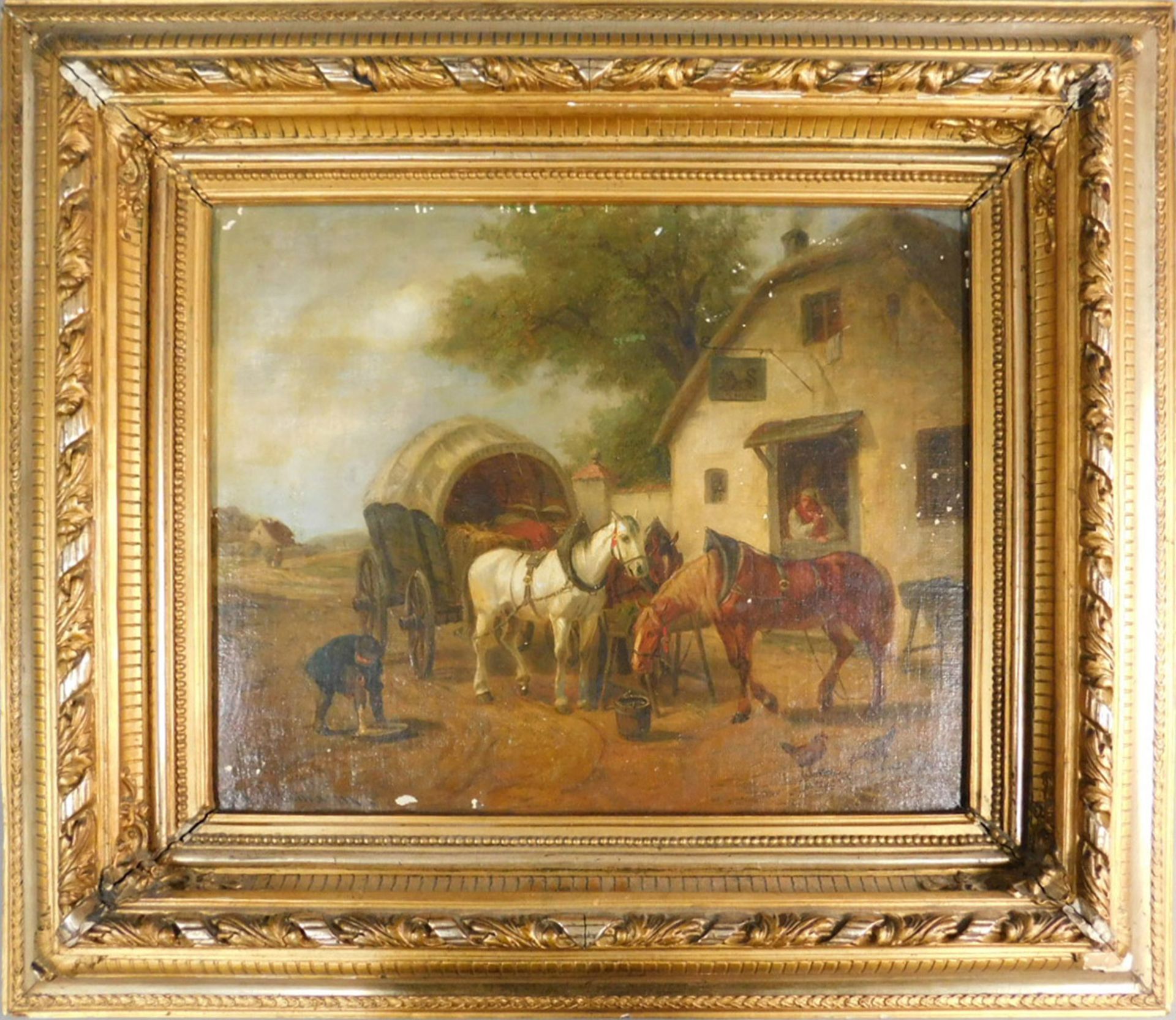 Edmund DITTMANN (act.c.1856 - c.1876). Pferde vor der Station. - Image 22 of 22