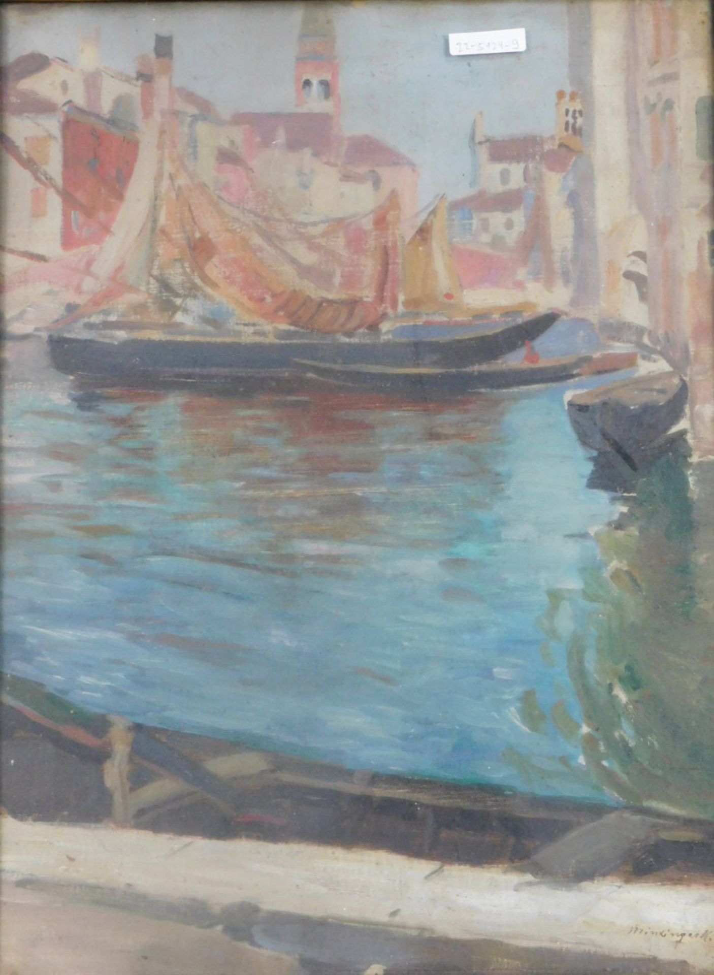 UNLESERLICH SIGNIERT (XIX/XX). Kanal in Venedig?