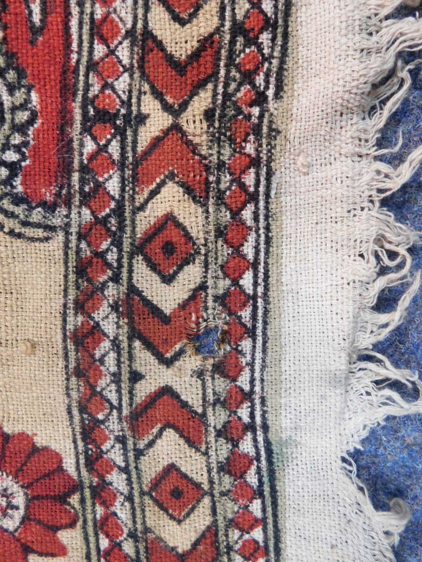 Mughal Saf Wandteppich / Behang. Reihen Gebets Textil. - Bild 14 aus 16