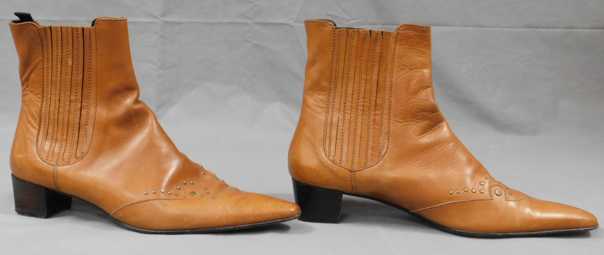 2 Paar Schuhe. "Made in Italy". Leder. "Vero Cudio" - Image 10 of 13