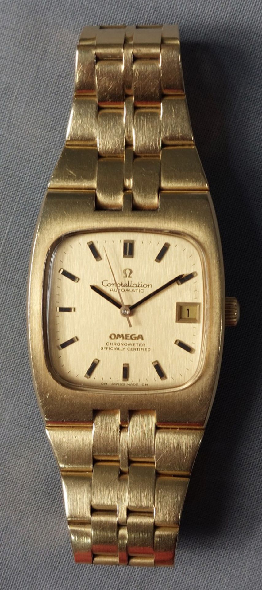 Omega Constellation Gold 750 Herren Armbanduhr.