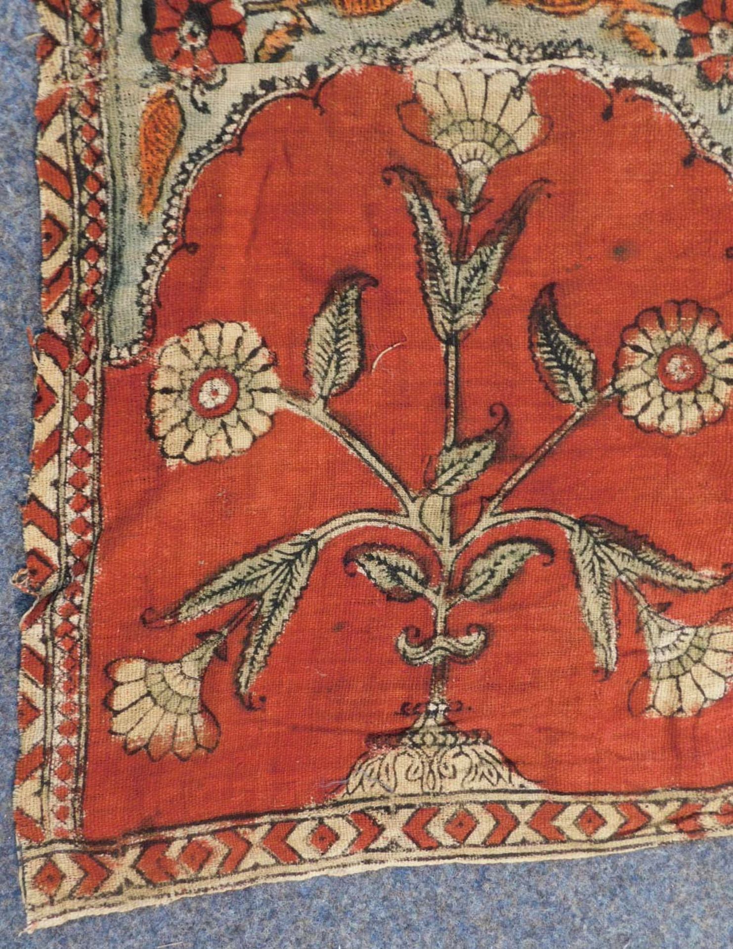 Mughal Saf Wandteppich / Behang. Reihen Gebets Textil. - Bild 8 aus 16