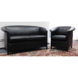 Wittmann Aura 2er Sofa und ein Sessel.