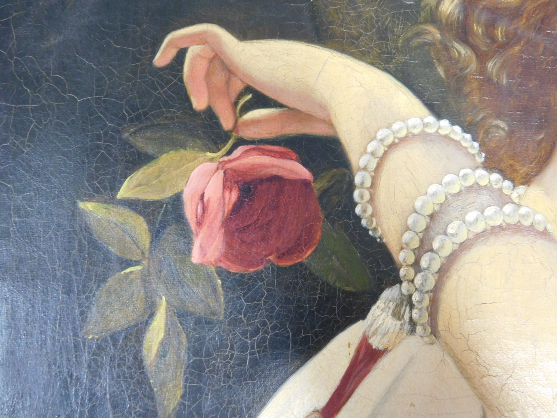UNSIGNIERT (XIX). Frau mit Perlenarmband und Blume. - Bild 4 aus 11