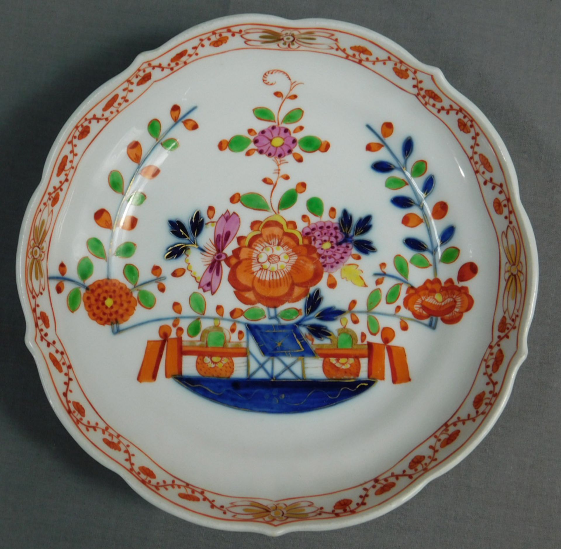 3 Teile Meissen Porzellan. Bis 25 cm. - Bild 4 aus 8