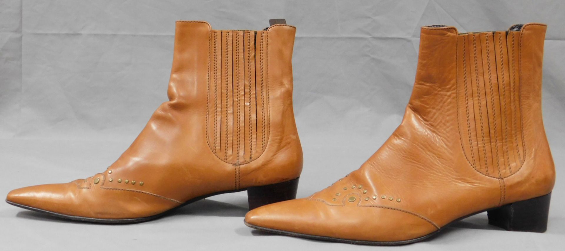 2 Paar Schuhe. "Made in Italy". Leder. "Vero Cudio" - Image 9 of 13