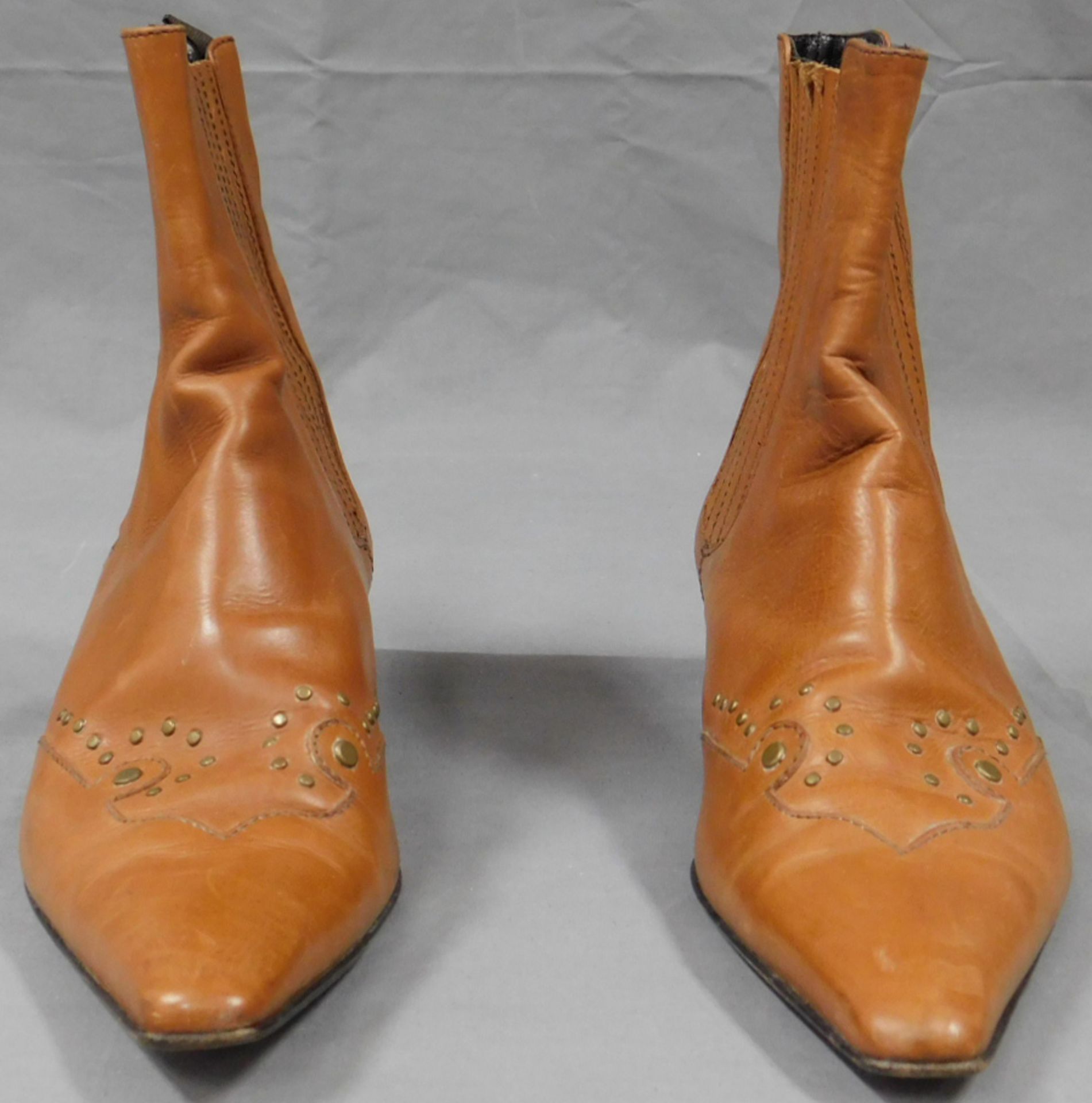 2 Paar Schuhe. "Made in Italy". Leder. "Vero Cudio" - Image 8 of 13