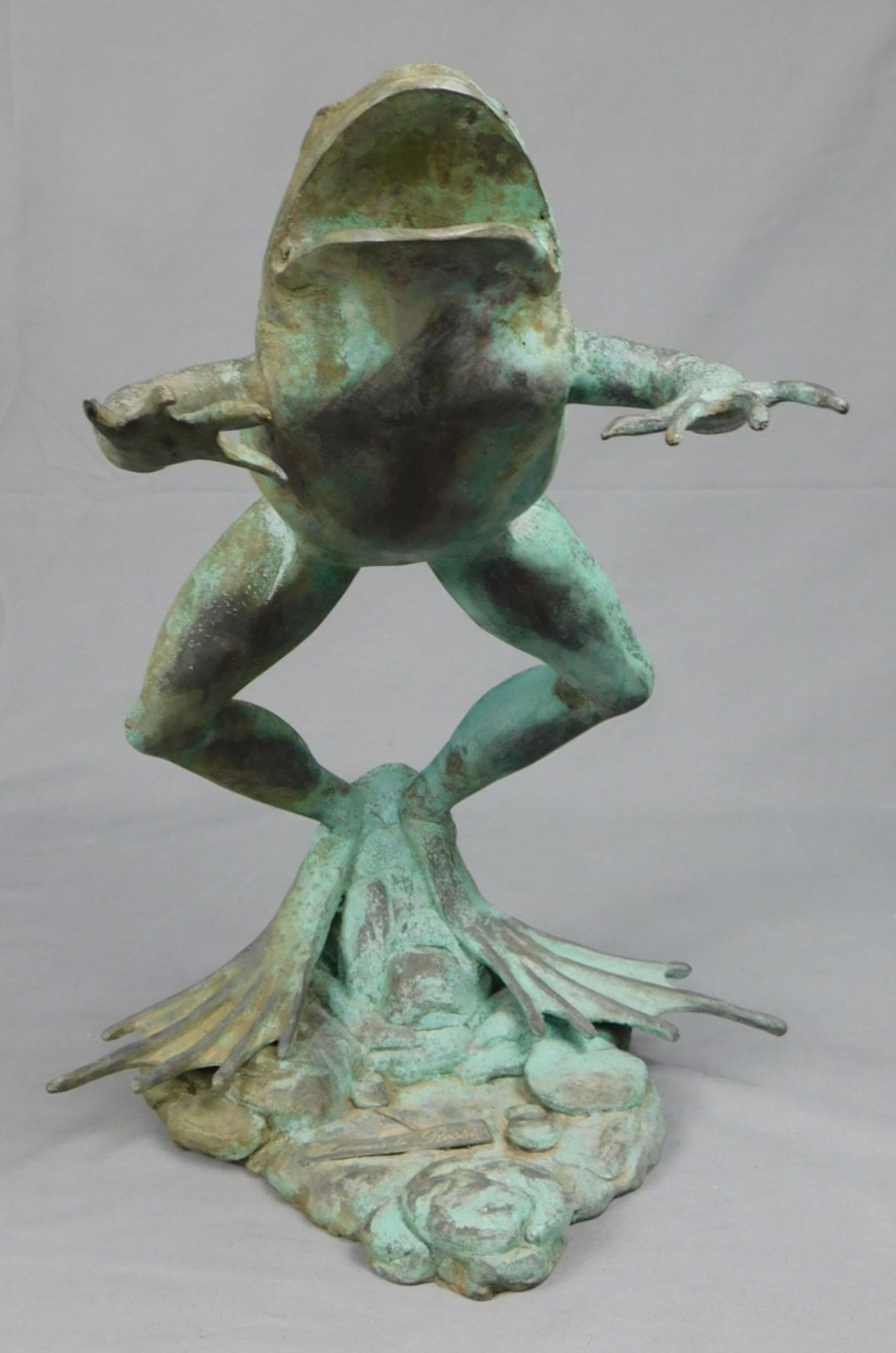 Leonardo ROSSI (XX). Frosch als Wasserspeier, Bronze. - Bild 6 aus 13