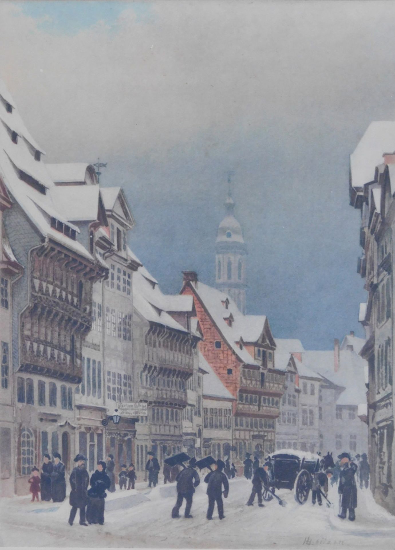 Johannes LEITZEN (1848 - 1922). "Burgplatz" und "Sack" Braunschweig. - Bild 5 aus 10