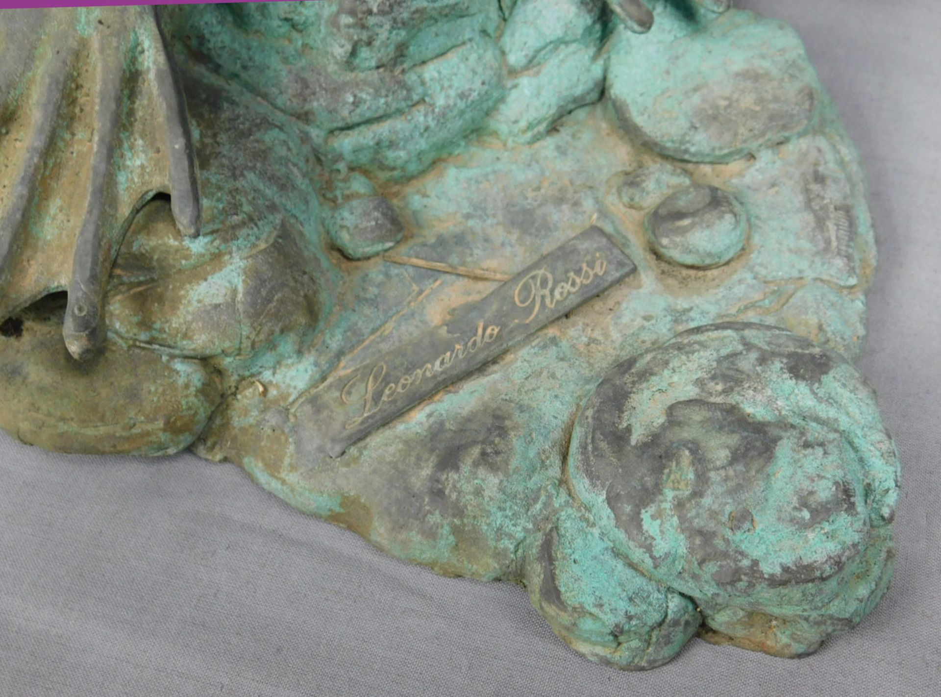 Leonardo ROSSI (XX). Frosch als Wasserspeier, Bronze. - Bild 5 aus 13