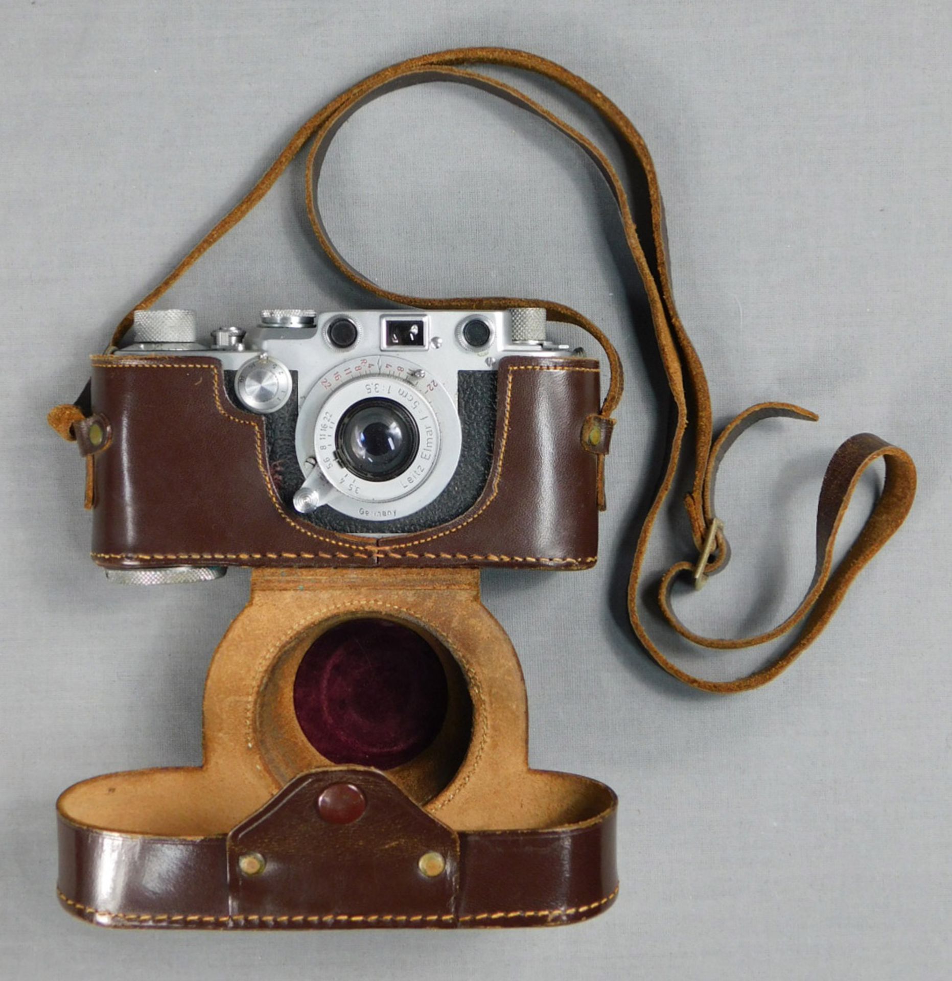 Leica IIIf, DRP mit Leica Ledertasche. Kamera. - Bild 2 aus 16