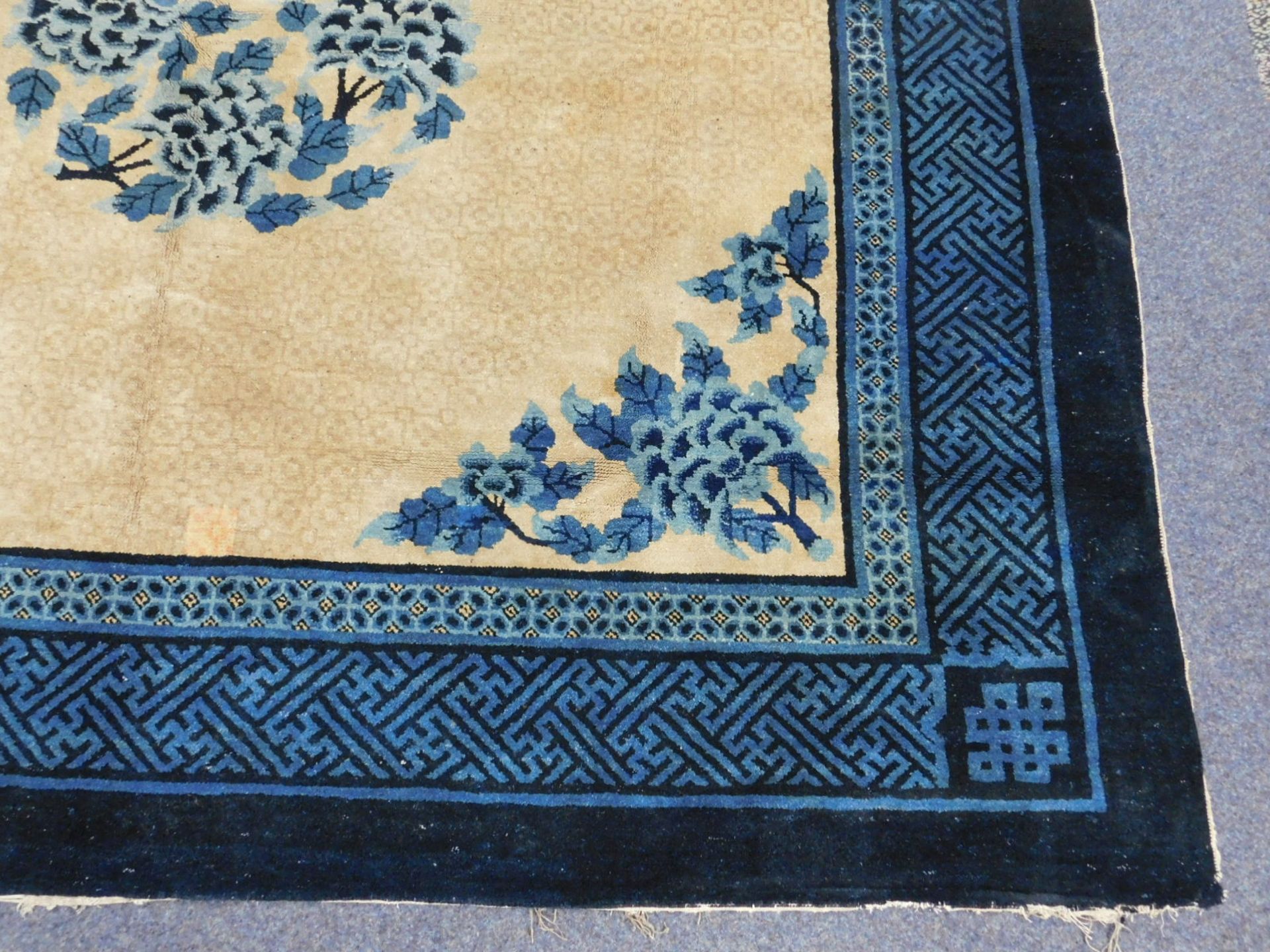 Pau-Tou China Teppich antik über 100 Jahre alt. - Bild 3 aus 10