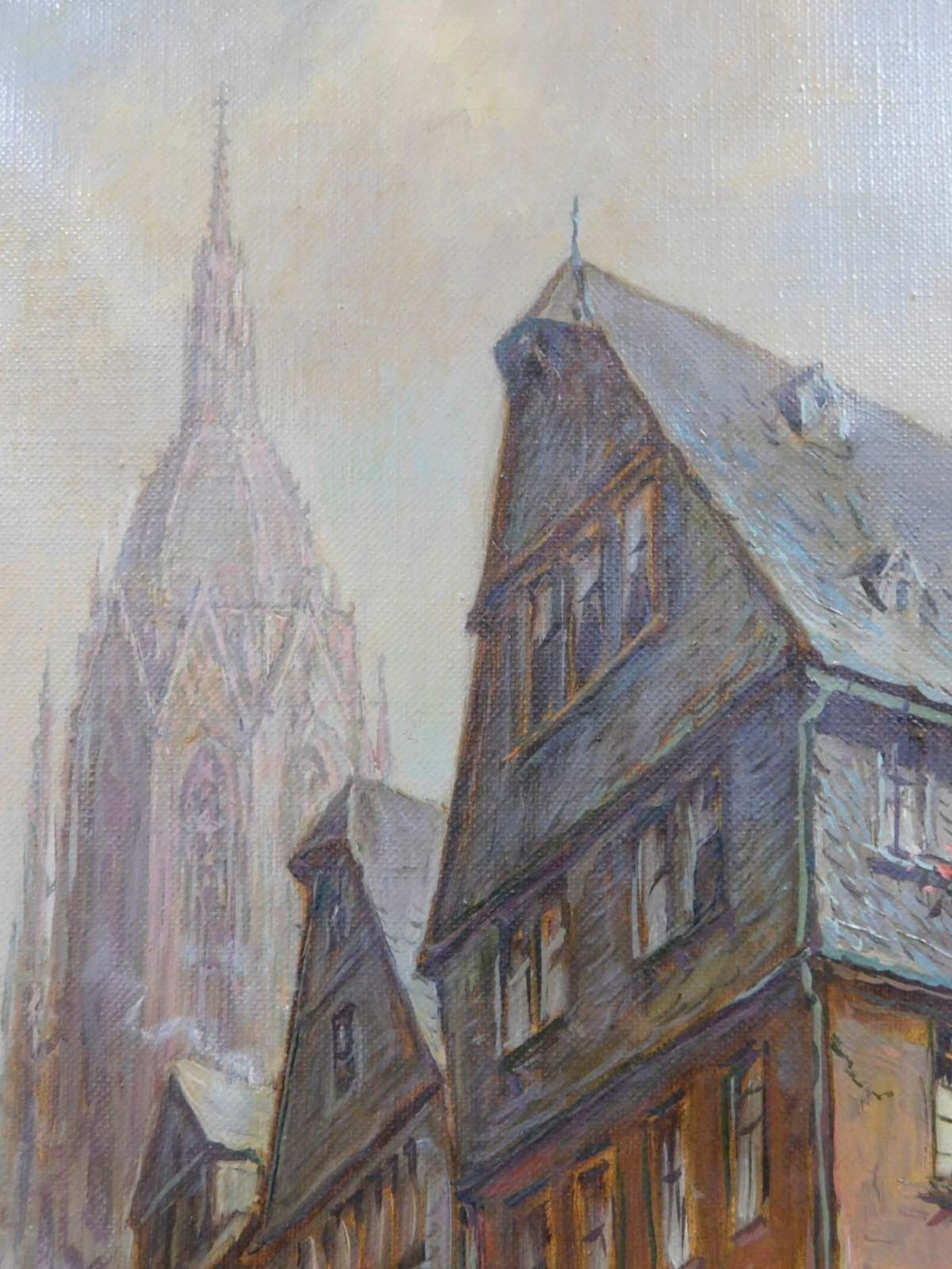 Heinz J. WOLF (1924 -). Schirn mit Dom. Frankfurt am Main. - Bild 3 aus 9