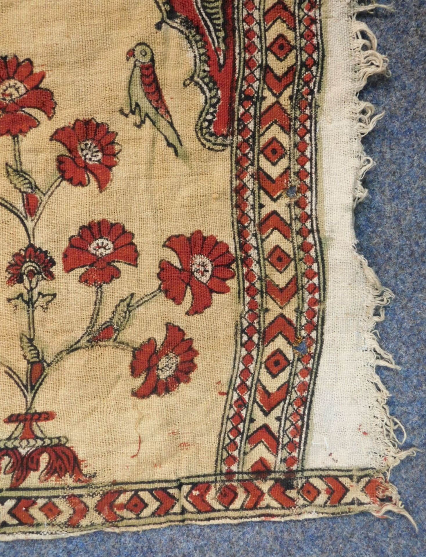 Mughal Saf Wandteppich / Behang. Reihen Gebets Textil. - Bild 13 aus 16