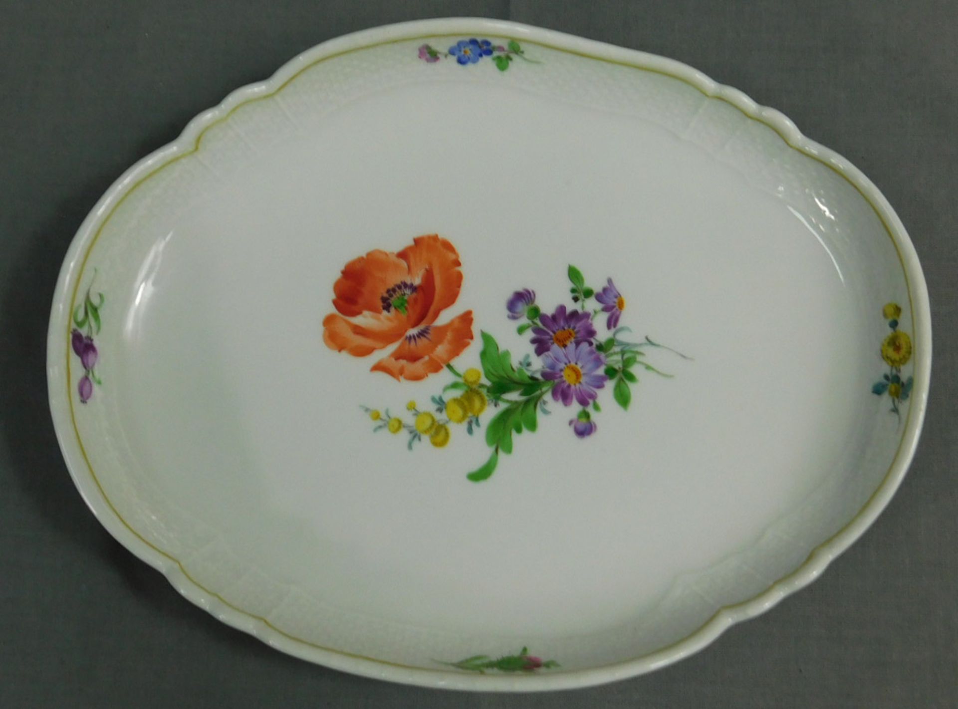 3 Teile Meissen Porzellan. Bis 25 cm. - Image 6 of 8