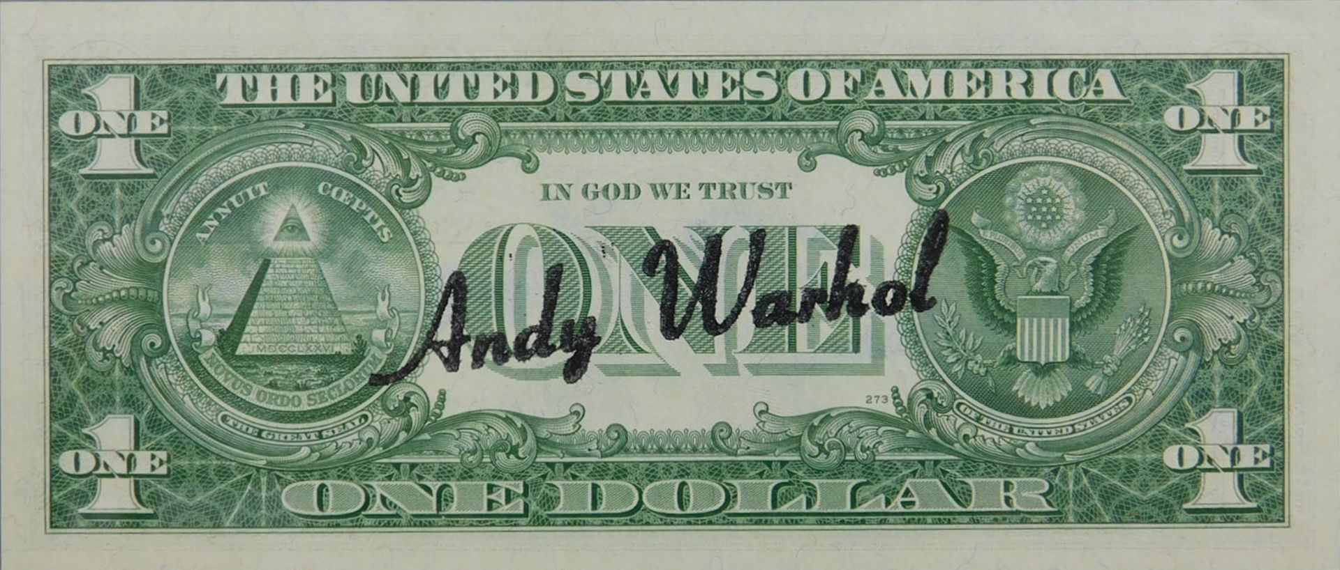 Andy WARHOL (1928 - 1987). 2 USD. Dollar. Signiert. Blau. - Image 7 of 10
