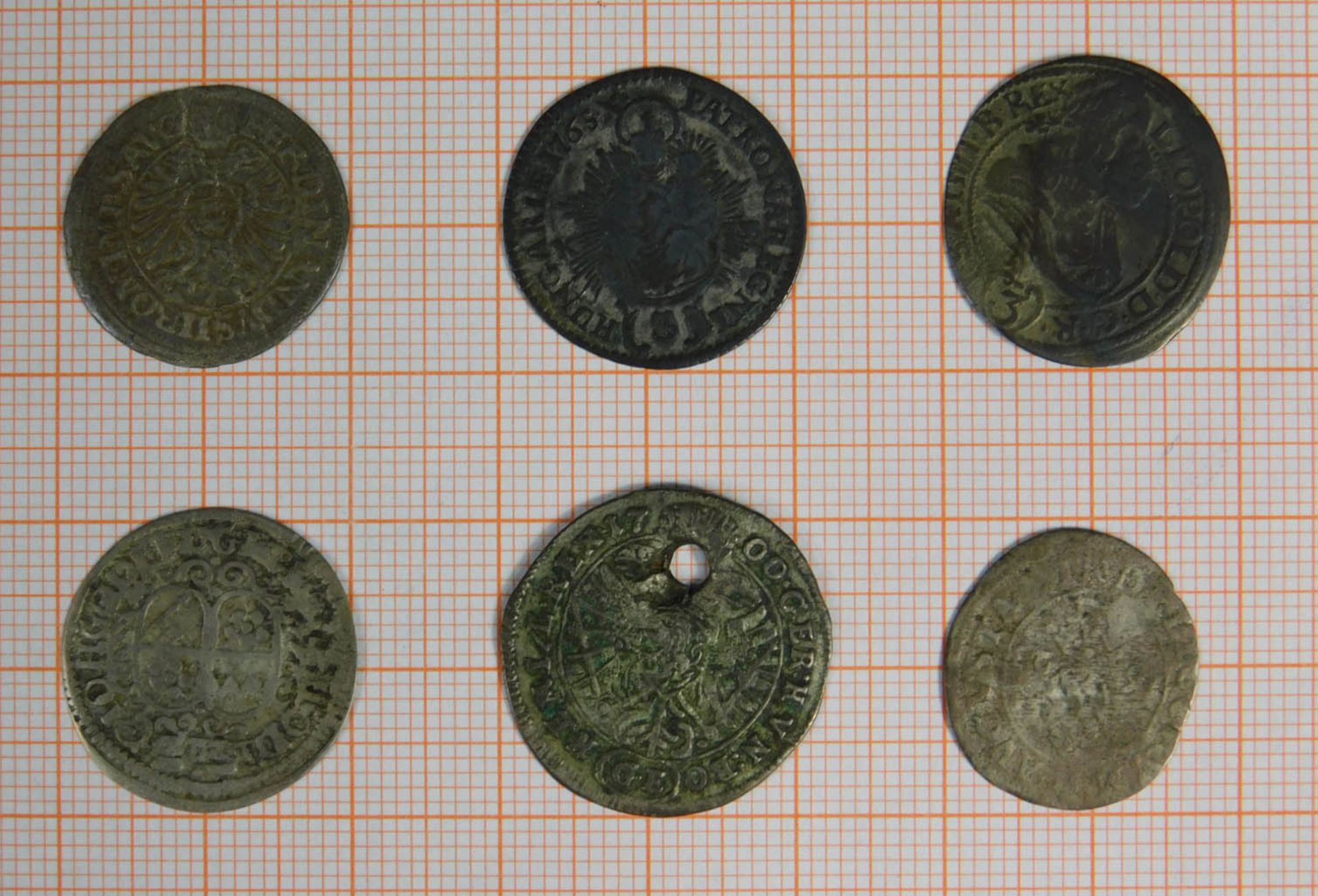 6 alte Münzen. Wohl Silber. - Image 3 of 8