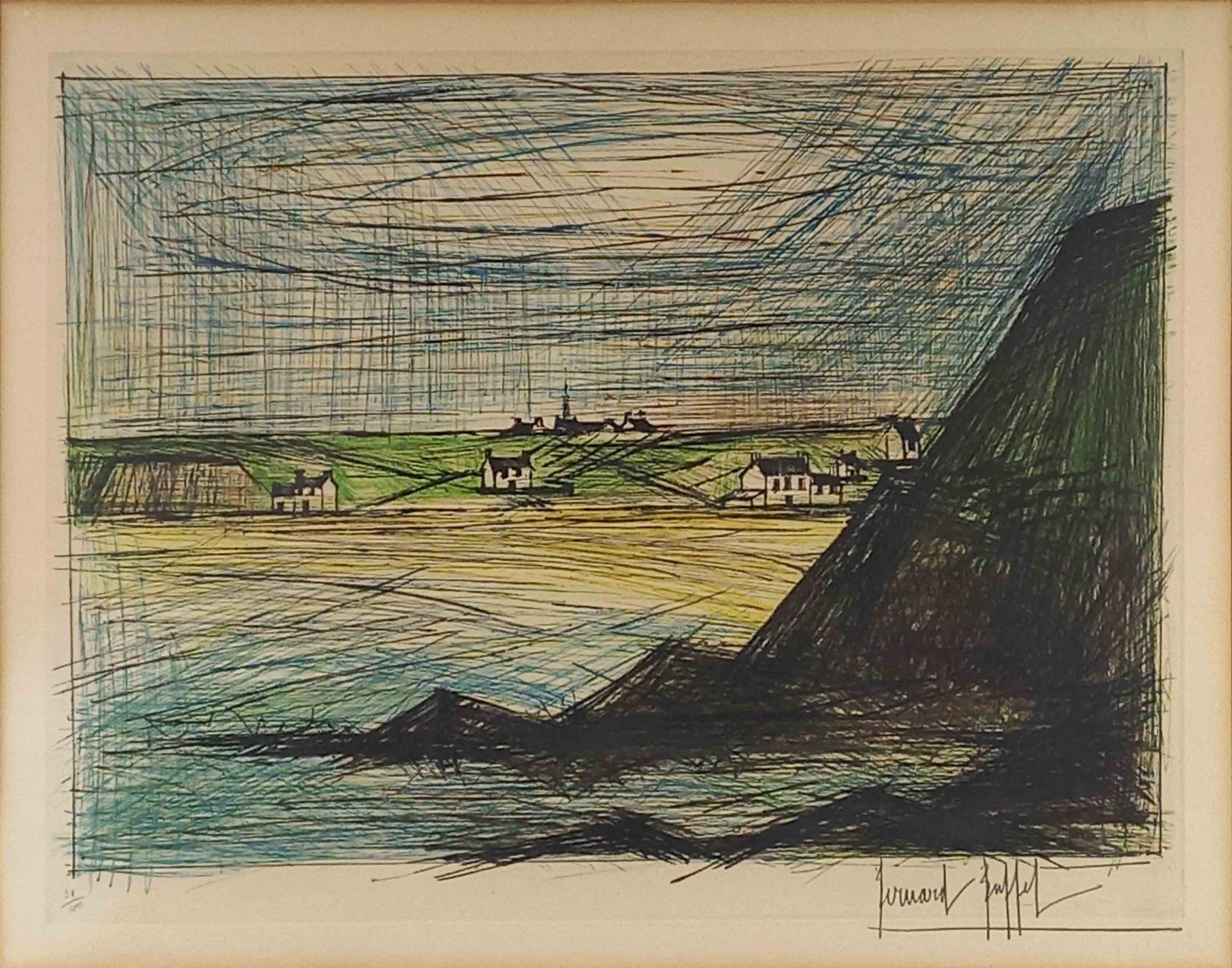 Bernard BUFFET (1928-1999). Environs d'Erquy, 1965.