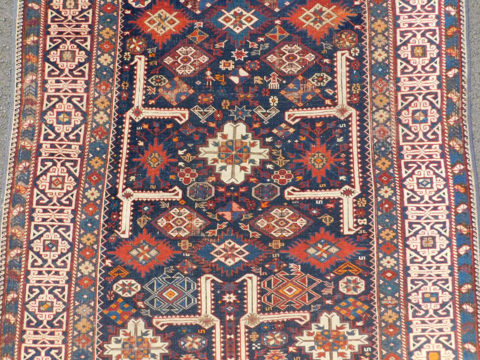 Blattgabel Kuba. Schirwan. Teppich. Kaukasus antik. - Bild 3 aus 7