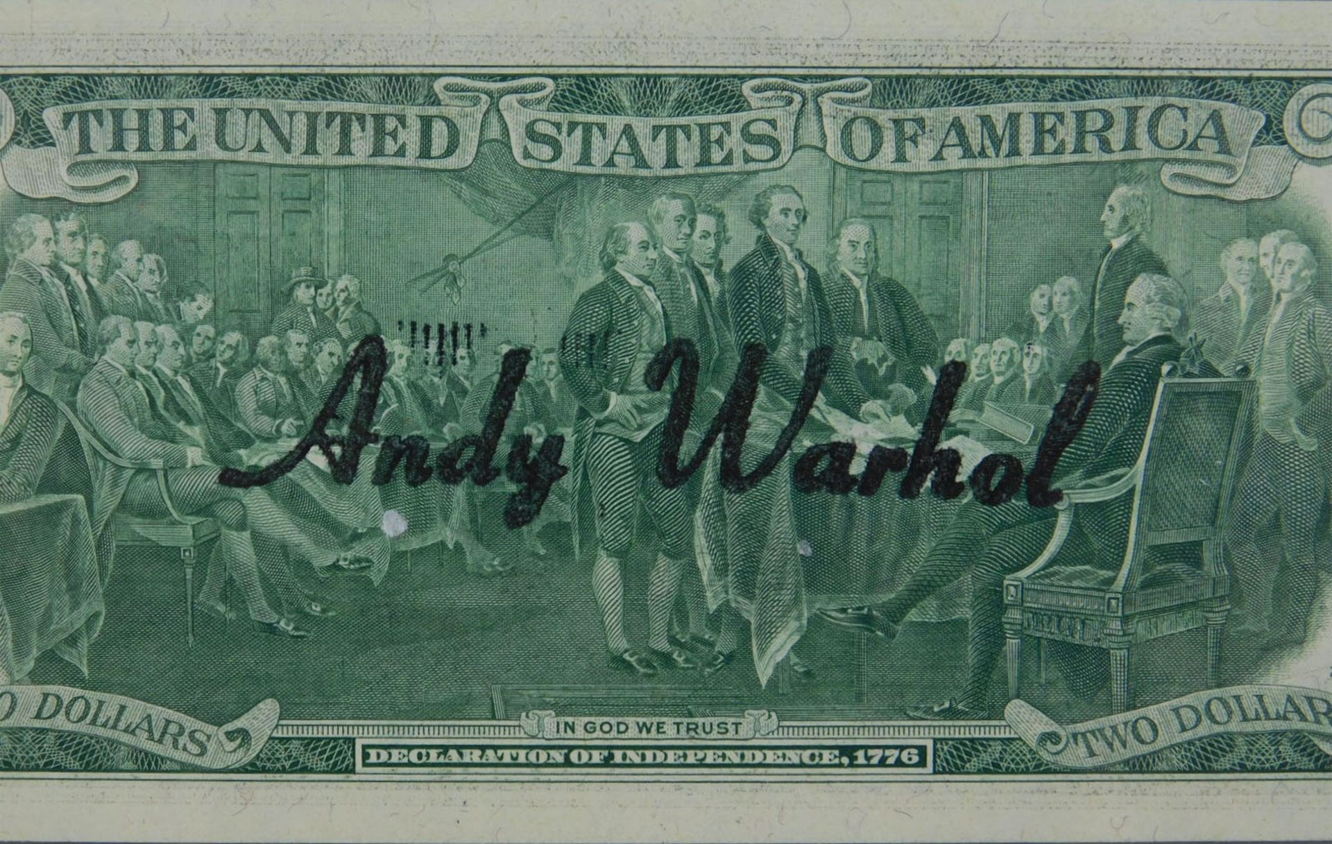 Andy WARHOL (1928 - 1987). 2 USD. Dollar. Signiert. Schwarz. - Image 8 of 9