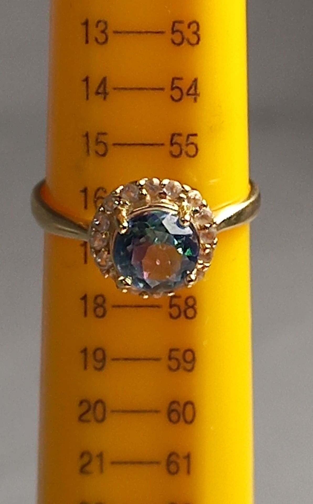 4 Ringe Gold 585 mit Steinen (Aquamarin, Rubin, Diamant, Saphir). - Bild 7 aus 29