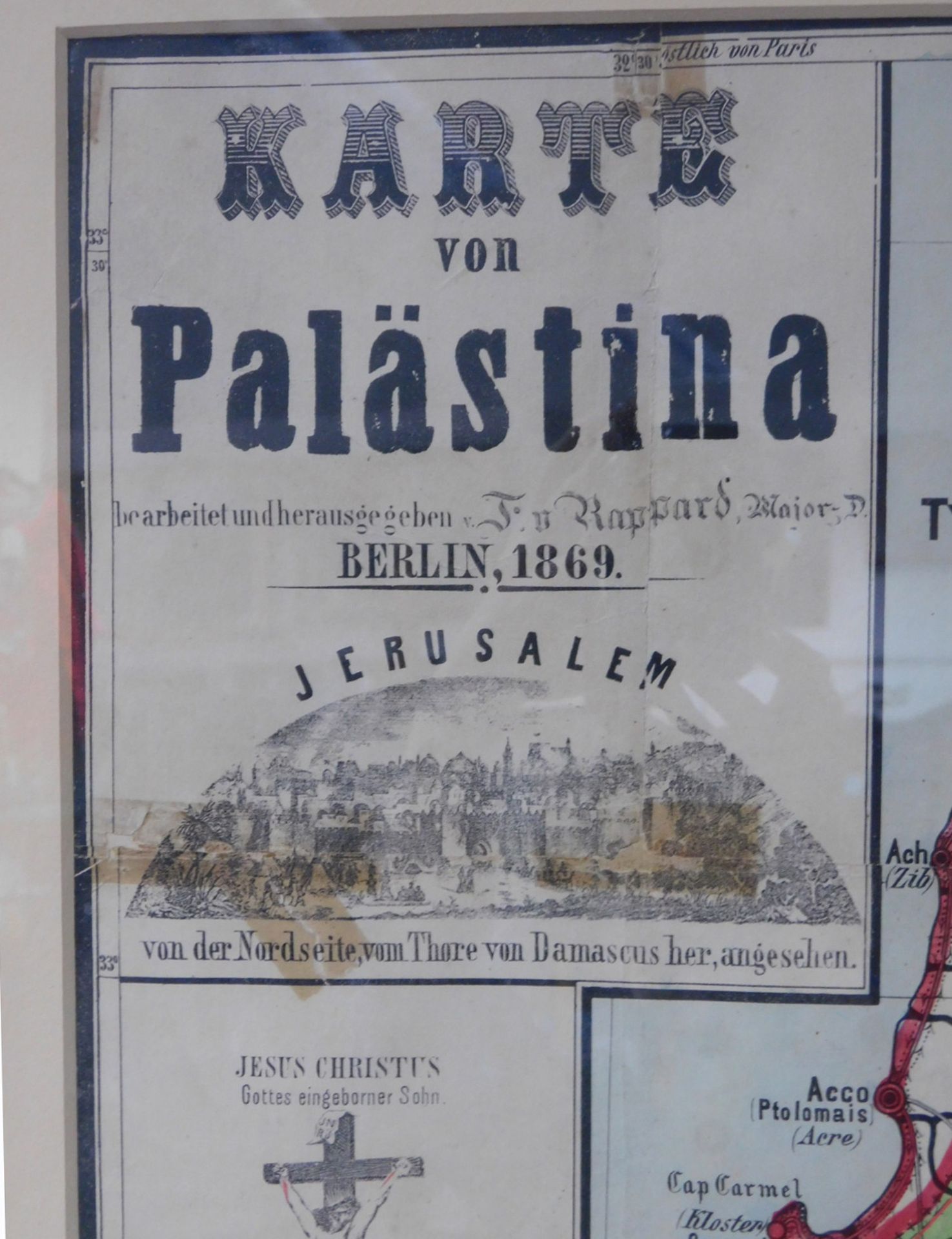 F. v. RAPPARD (XIX). Karte von Palästina. - Image 19 of 20