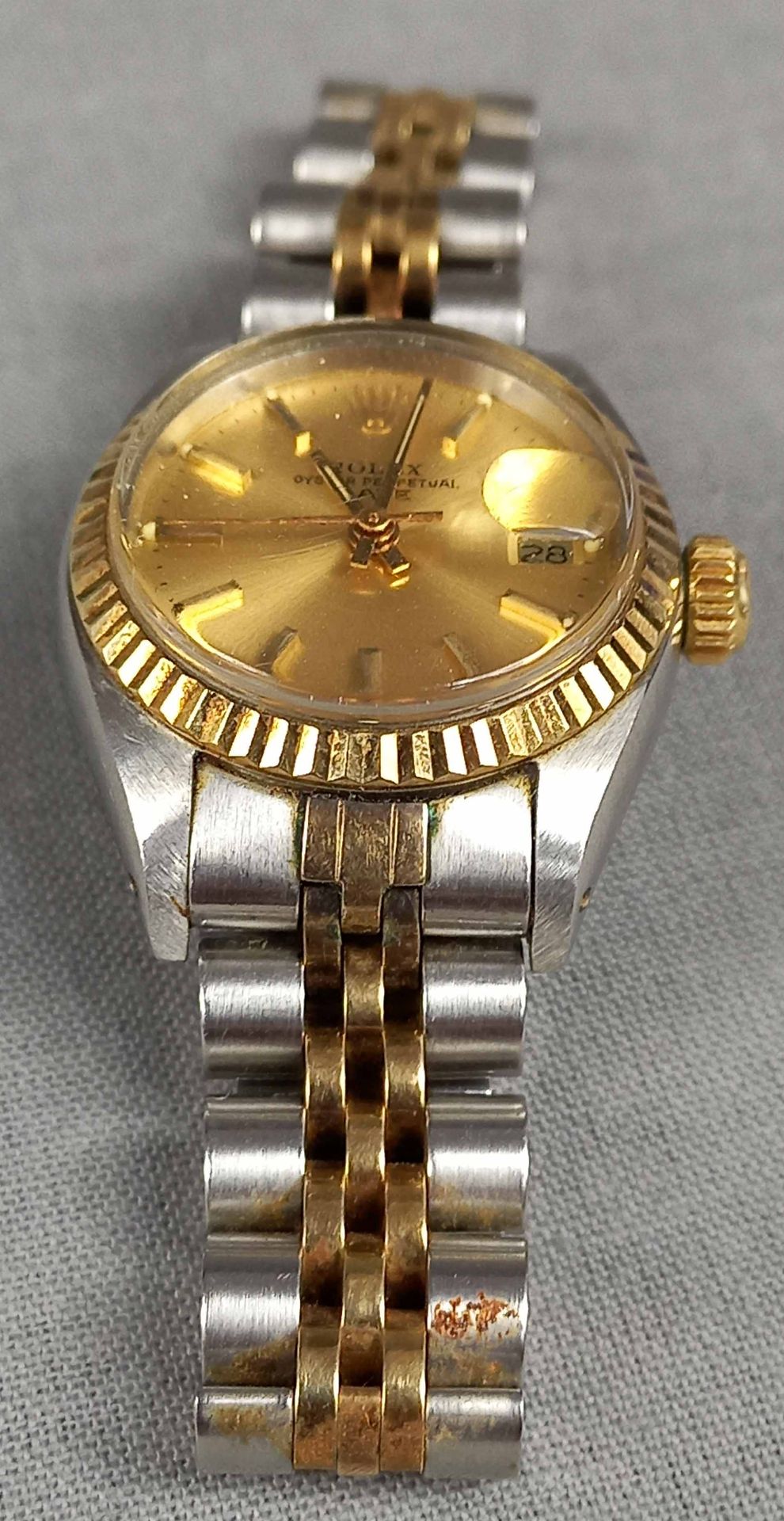 Damen Armbanduhr. Rolex Oyster Perpetual Date. - Image 12 of 22