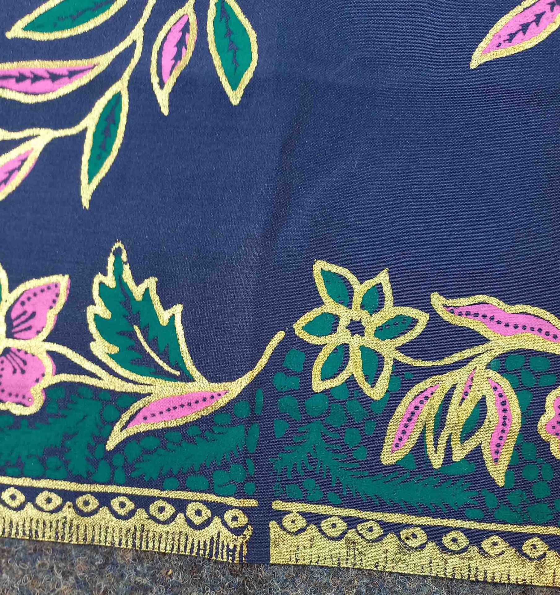 4 x Indonesischer Batik Stoff, Handdruck. - Image 3 of 10