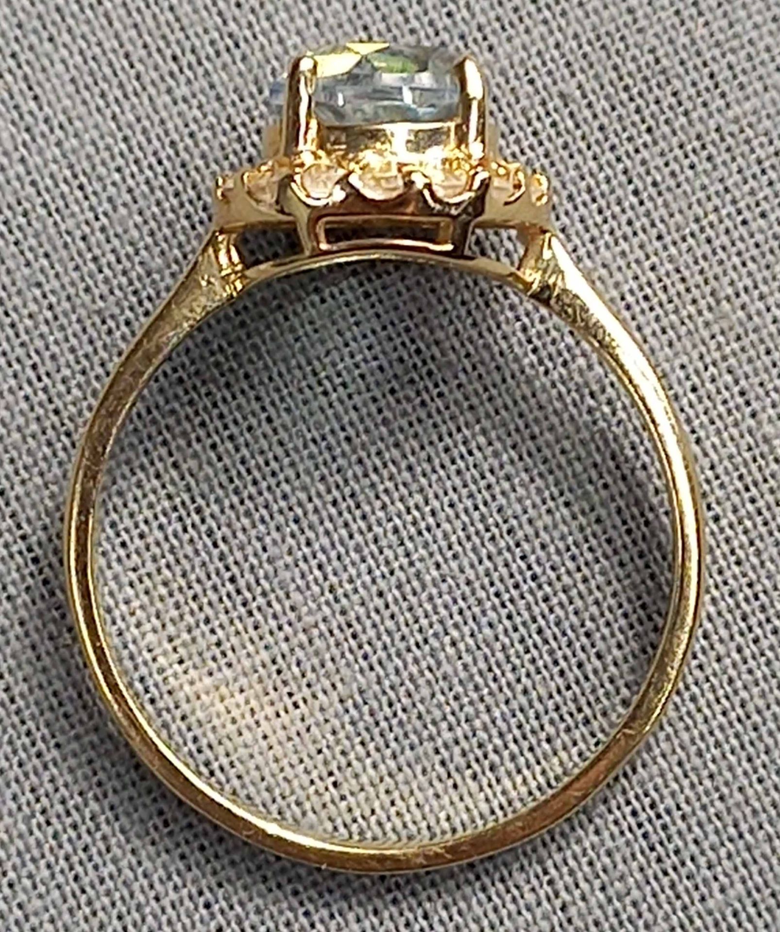 4 Ringe Gold 585 mit Steinen (Aquamarin, Rubin, Diamant, Saphir). - Bild 6 aus 29