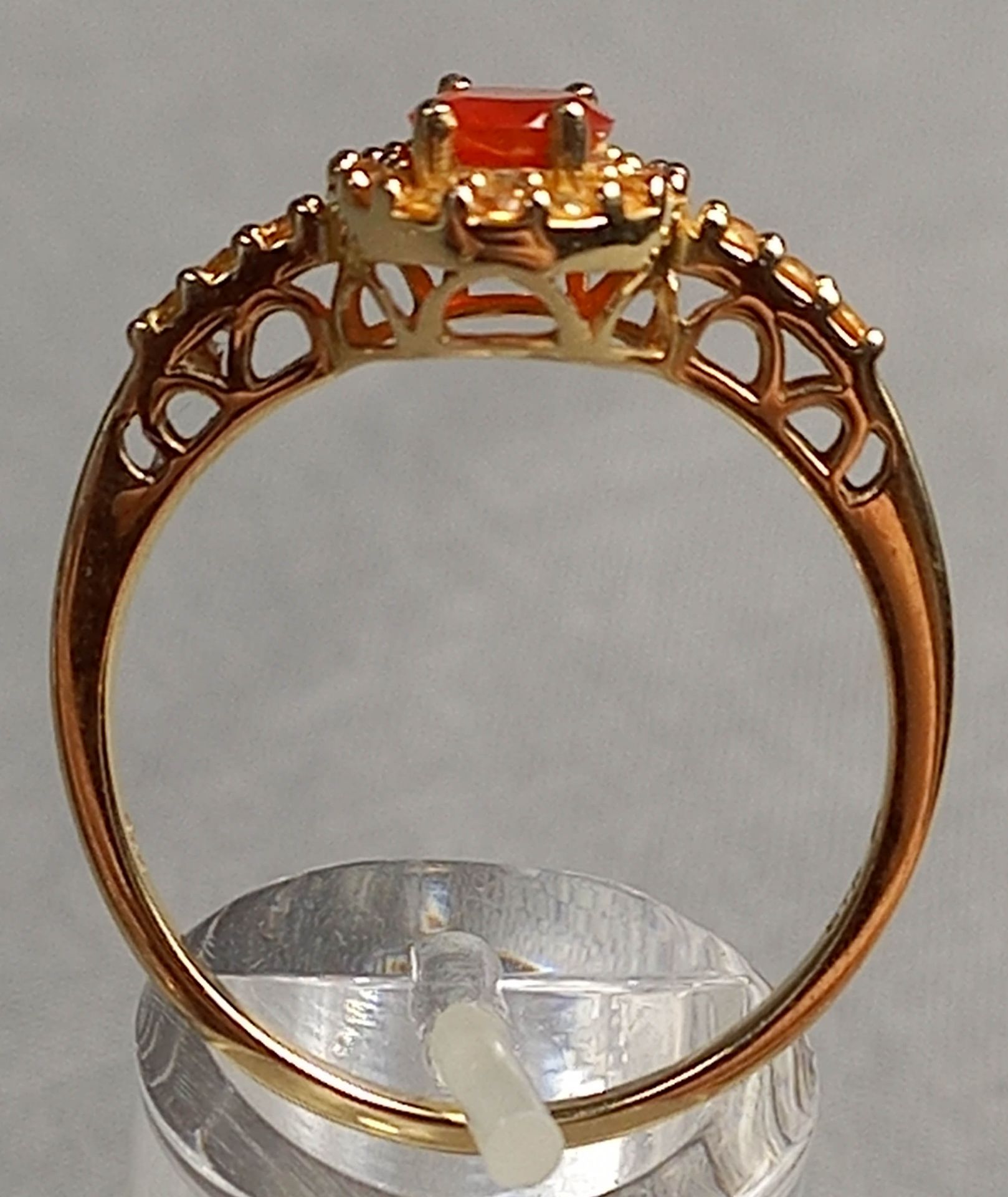 4 Ringe Gold 585 mit Steinen (Aquamarin, Rubin, Diamant, Saphir). - Bild 17 aus 29