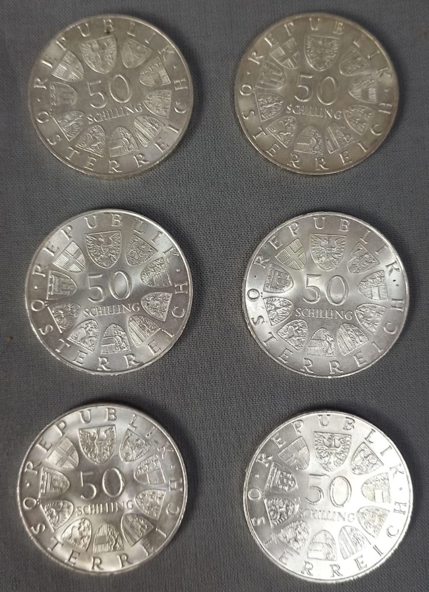 43 Silbermünzen á 50 Schilling. Republik Österreich. - Image 2 of 10