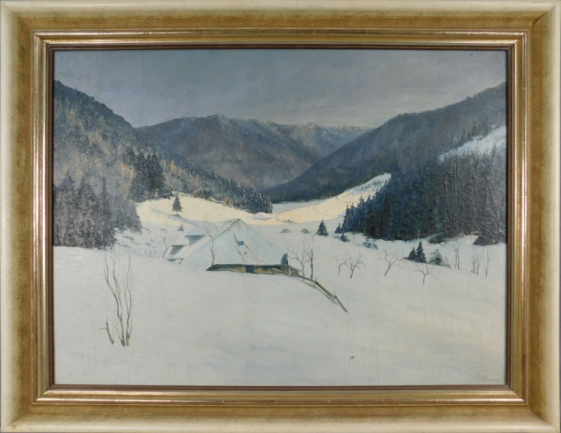 Karl HEILMANN (1881 - 1935). Schwarzwald Haus im Schnee. - Image 2 of 9
